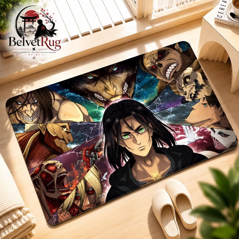 Tapis Attack on Titan en flanelle – Collection II