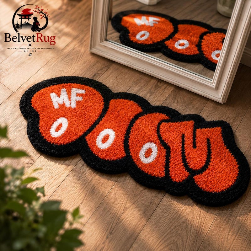 Tapis MF DOOM en peluche – déco hip-hop