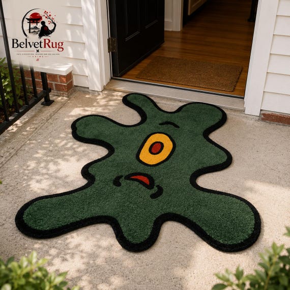 Tapis monstre vert — Forme abstraite — Vue 2