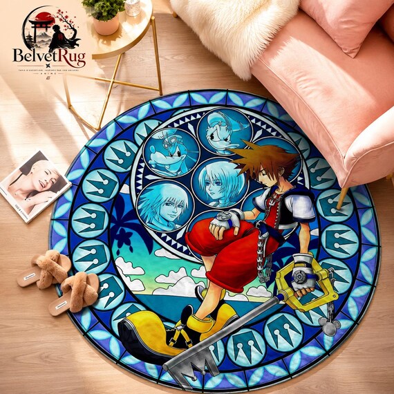 Tapis rond anime — Motif vitrail — Vue 6