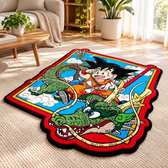 Tapis Dragon Ball — Goku et Shenron — Vue 3