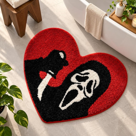 Tapis cœur rouge — Masque fantôme — Vue 3
