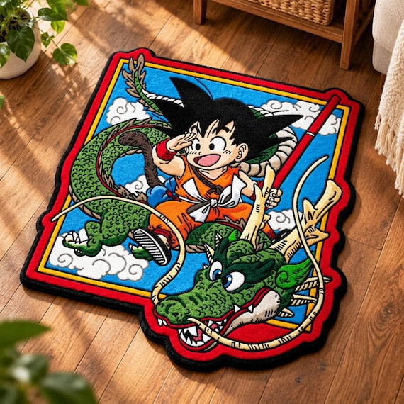 Tapis Dragon Ball — Goku et Shenron — Vue 2
